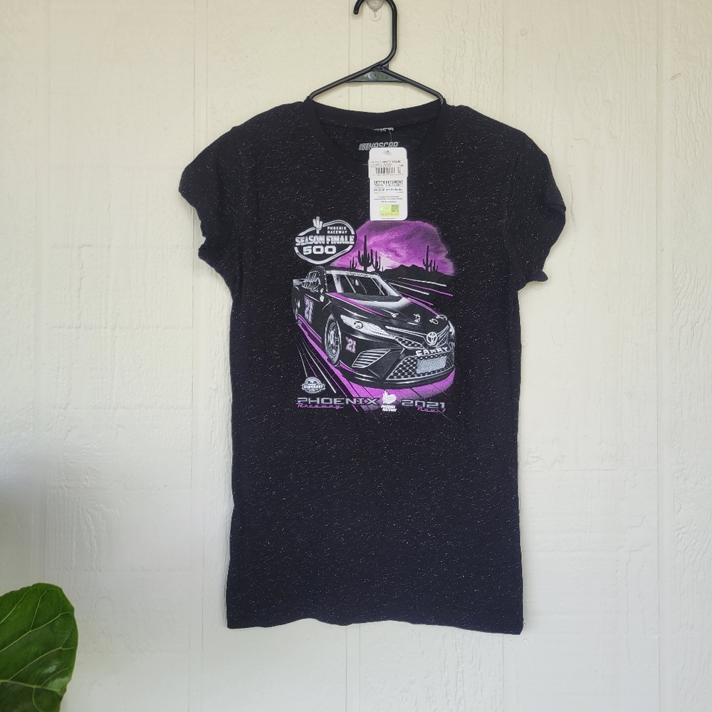 Sparkly black fited Nascar t-shirt new